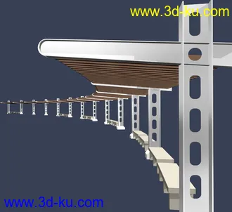 室外建筑模型----------廊架的图片