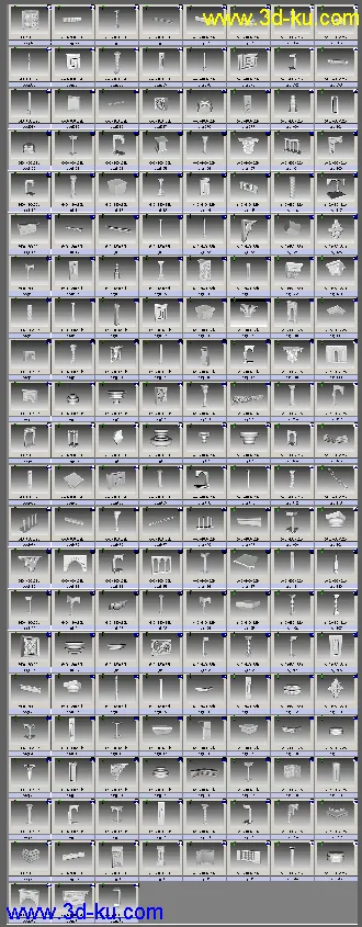 欧式构件全套模型一的图片