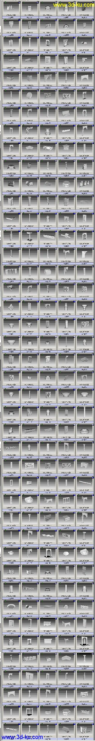 欧式构件全套模型二的图片