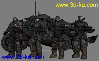 3D打印模型GOW战争机器_最后的四大金刚&装甲运兵车的图片