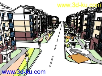 3D打印模型小区街道的图片