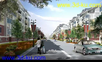 3D打印模型小区街道的图片