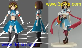 3D打印模型自己做的凉宫春日　低模．的图片