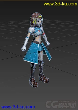 3D打印模型自己做的凉宫春日　低模．的图片