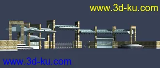 室外建筑模型----------入口大门的图片