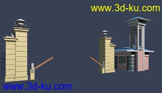 室外建筑模型----------入口大门的图片