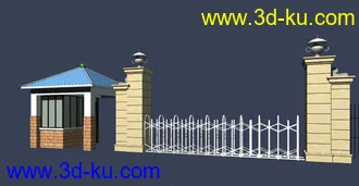 室外建筑模型----------入口大门的图片