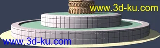 室外建筑模型----------水池喷泉的图片
