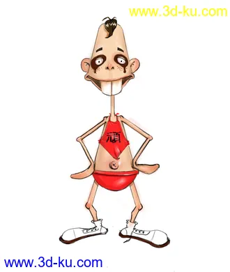 3D打印模型本打算自己做动画的角色~~~~~现在扔了的图片