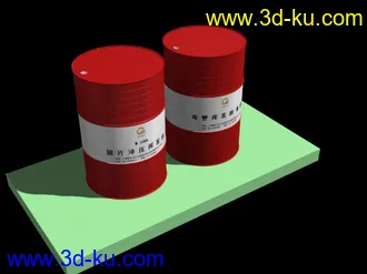 3D打印模型装油的桶的图片