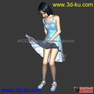 可爱美女模型2+骨骼+贴图的图片