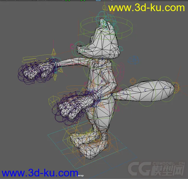 maya8.5卡通绑定.反应好继续发,N多这玩儿.模型的图片2