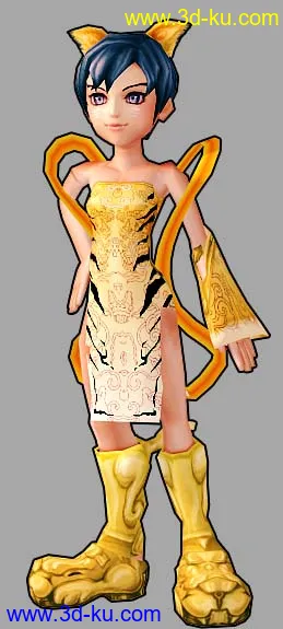 3D打印模型原创游戏人物《虎妞》的图片