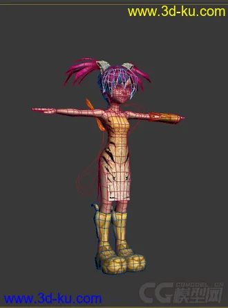 3D打印模型原创游戏人物《虎妞》的图片