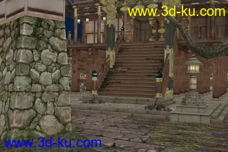 3D打印模型鬼武者3本能寺场景[MAX8.0测试通过]的图片