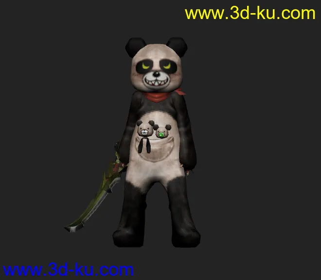 鬼武者3左马介熊猫装[MAX8.0测试通过]模型的图片1