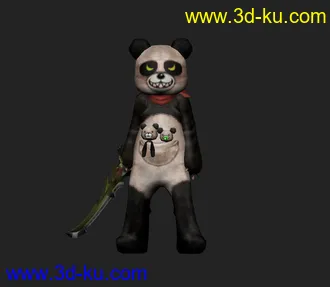 3D打印模型鬼武者3左马介熊猫装[MAX8.0测试通过]的图片