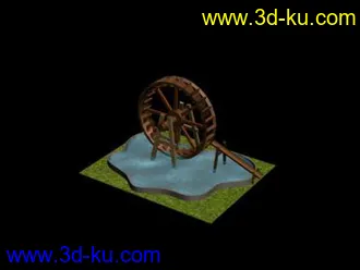 3D打印模型水车场景的图片