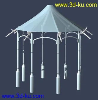 室外建筑模型---亭子的图片