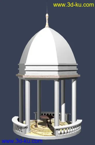 室外建筑模型---亭子的图片