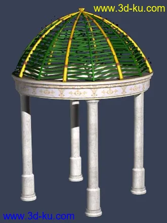 室外建筑模型---亭子的图片