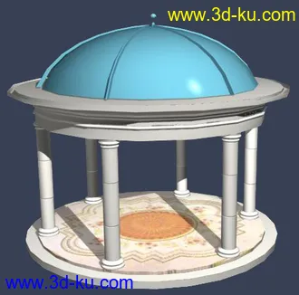 室外建筑模型---亭子的图片