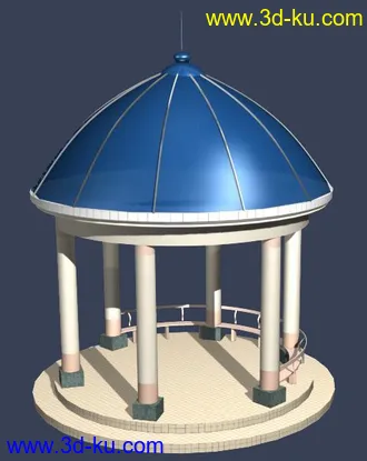 室外建筑模型---亭子的图片