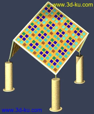 室外建筑模型---亭子的图片