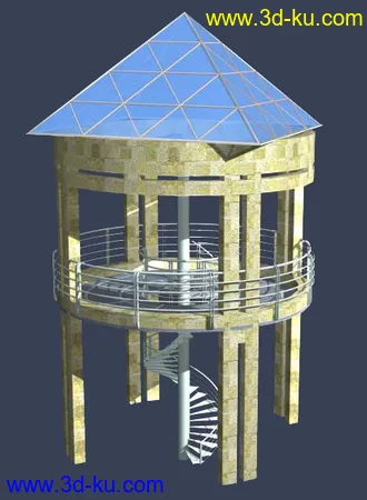 室外建筑模型---亭子的图片