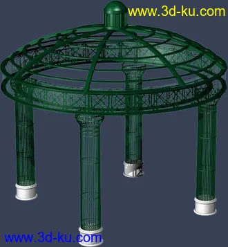 室外建筑模型---亭子的图片