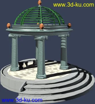 室外建筑模型---亭子的图片