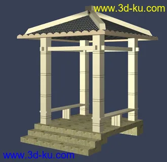 室外建筑模型---亭子的图片