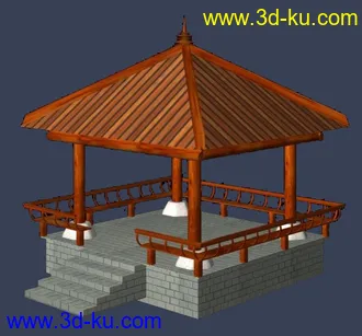 室外建筑模型---亭子的图片