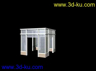 室外建筑模型---亭子的图片
