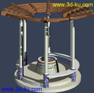 室外建筑模型---亭子的图片