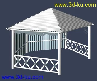 室外建筑模型---亭子的图片