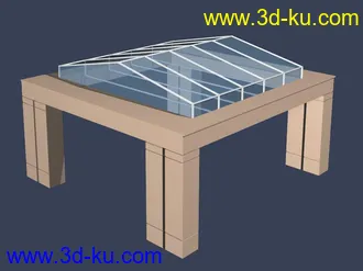 室外建筑模型---亭子的图片