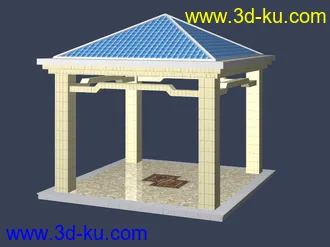室外建筑模型---亭子的图片