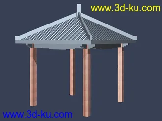 室外建筑模型---亭子的图片
