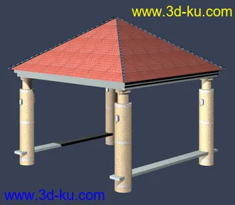 室外建筑模型---亭子的图片