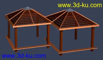 室外建筑模型---亭子的图片