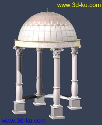 室外建筑模型---亭子的图片
