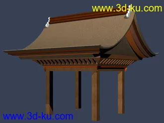 室外建筑模型---亭子的图片