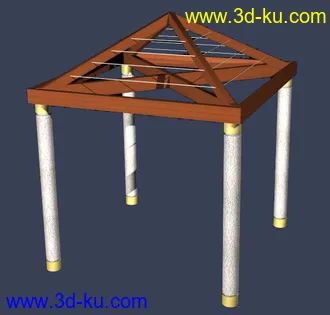 室外建筑模型---亭子的图片