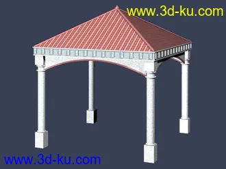 室外建筑模型---亭子的图片