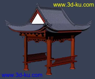 室外建筑模型---亭子的图片