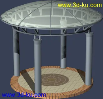 室外建筑模型---亭子的图片