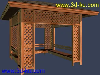 室外建筑模型---亭子的图片