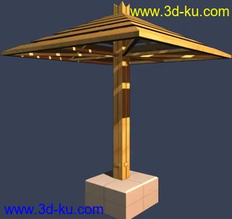 室外建筑模型---亭子的图片