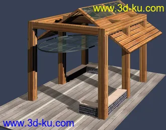 室外建筑模型---亭子的图片